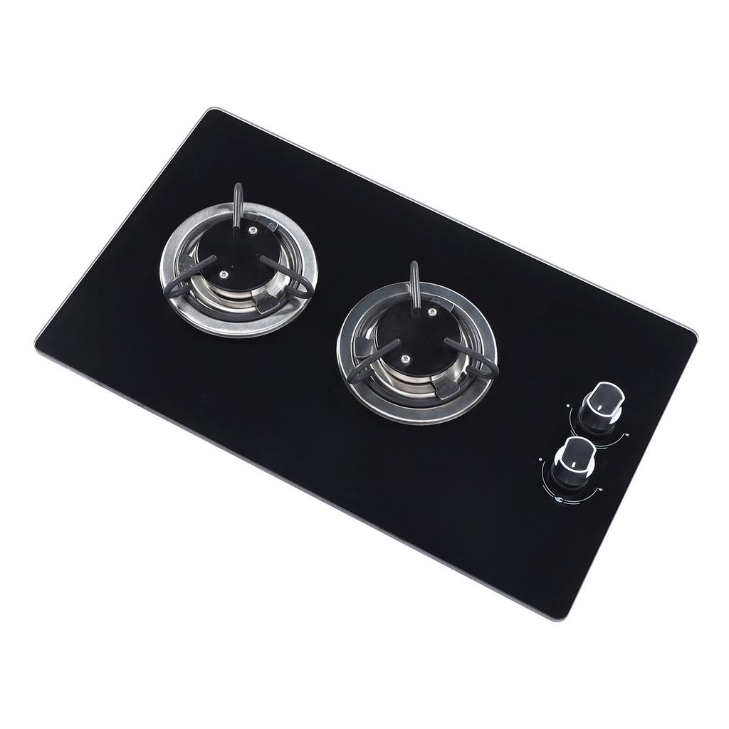 Marine Gas Stove 2 Burner LPG Gas Cook Top Stove Tempered Glass Double Hob 1.8kw for Boat Caravan RV Camper