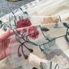 Summer Women Elegant Mesh Embroidery Flower Long Midi Tulle Skirt