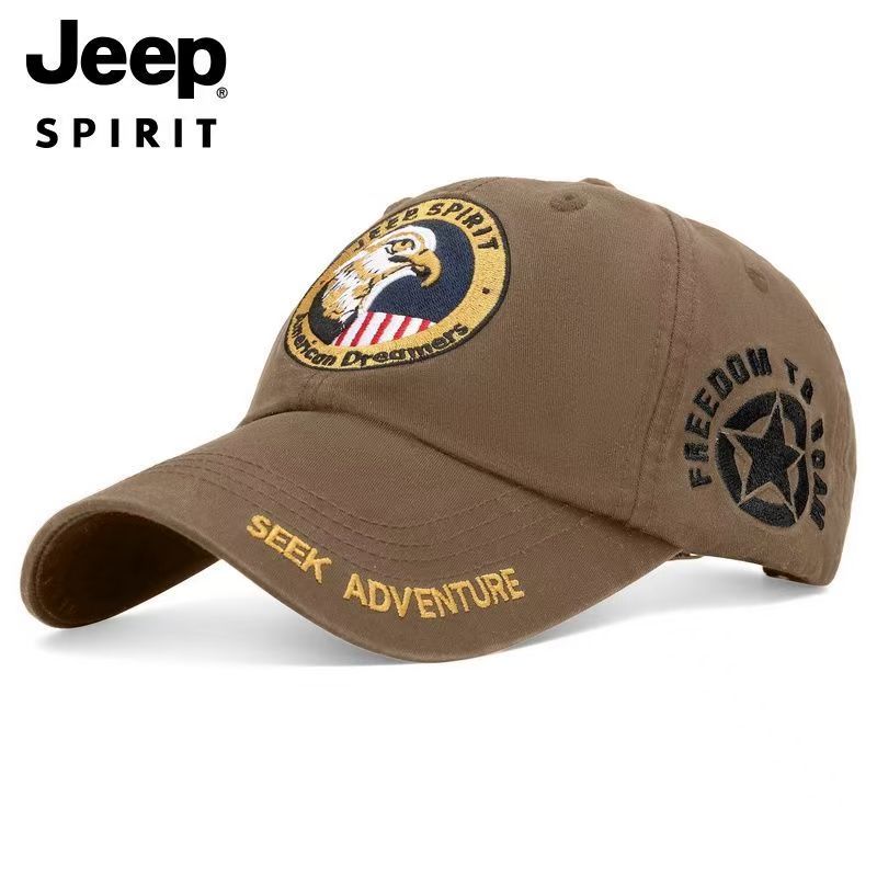 JEEP 2026 Season Baseball caps, fashionable embroidered baseball caps for men and women, casual outdoor sports Adjustable армия зеленый