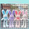 Rabbit Pull Out Plush Toy Keychain With Durable Fabric For Gift Doll Giving