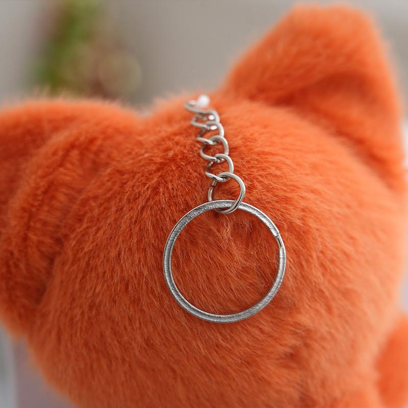 Cute Adorable Small Fox Plush Pendant Keychain Doll Stuffed Animal Toy For Bags