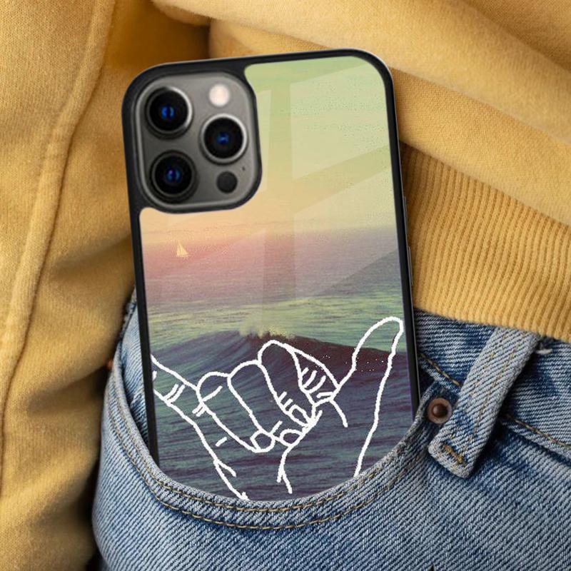 Shaka Surfing Soft Phone Case for iPhone 17 Air 16e Pro Max 15 Pro 13 14 Plus 11 12 MagSafe Magnetic Coque