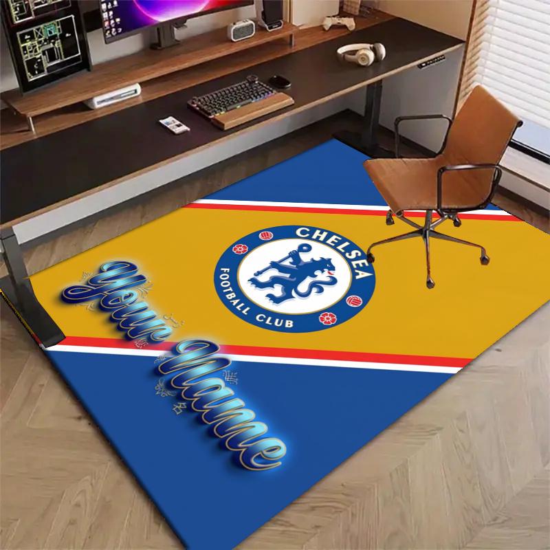 Custom C-Chelsea Mat Personalized Name, Polyester Washable Indoor Entryway Rug, Gift for Christmas, Easter, Thanksgiving Day