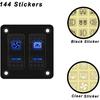144 Clear Switch Label for Dashboard Central Console Switch Panel Decal for Circuit Panel Marine Boat Truck Camper Dashboard Switch Control Labels