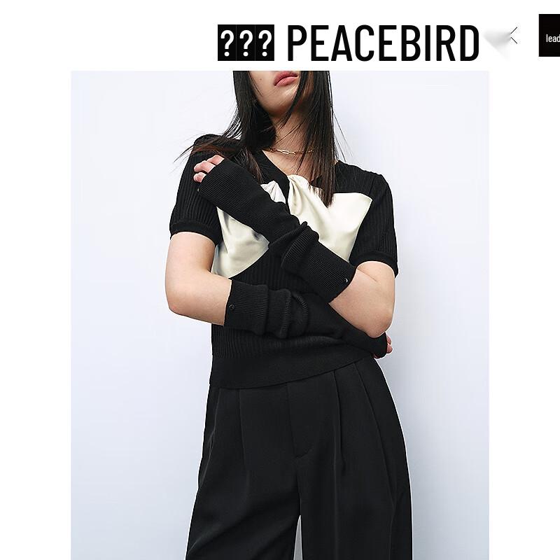 Taipingniao Women's V-Neck Bow Pullover Knit Sweater