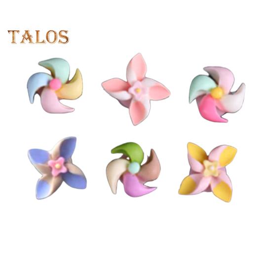 

6 шт. Мини красочные ветряные мельницы, украшения для автомобиля, вращающиеся мини-мельницы, простая установка, украшения для интерьера автомобиля 6pcs