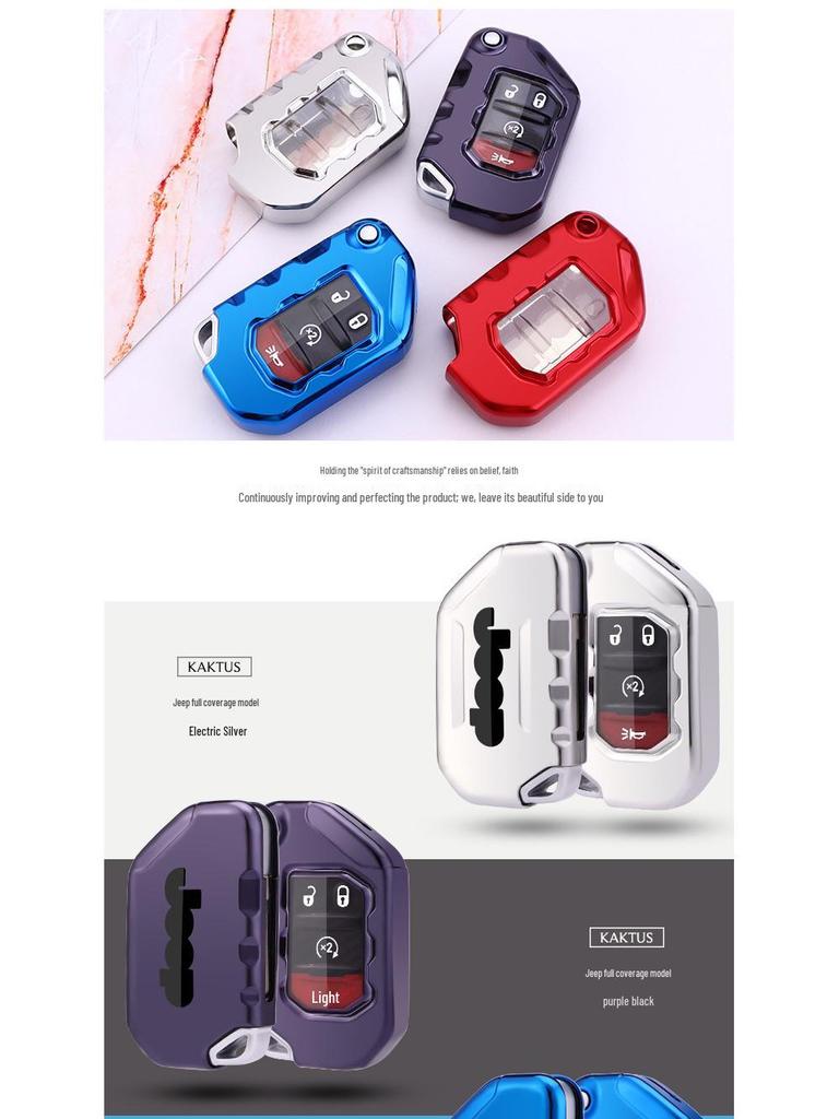 KAKTUS Kashi Ru Car Key Bag for 2018 Jeep Wrangler Key - Protective Cover