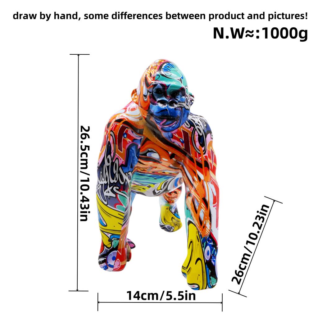 Creative Colorful Animal Statues Home Decoration Office Bookshelf Cabinet Ornament Living Room Desktop Resin Figurine Craft Gift