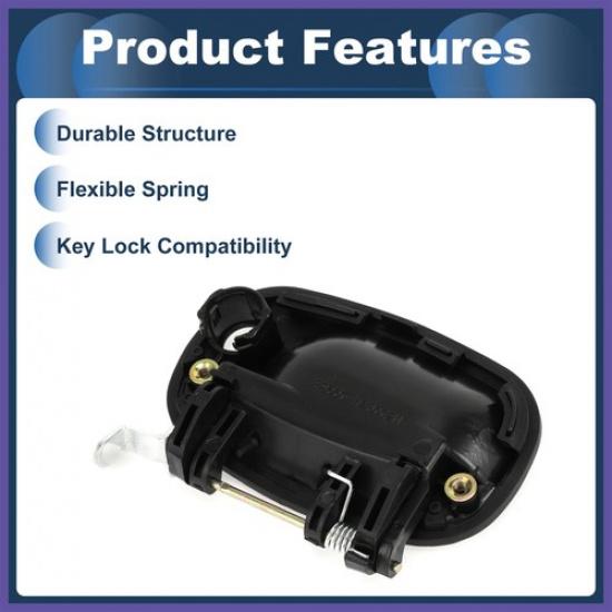 Car Exterior Door Handles Front Right for Hyundai H1 STAREX 1998-2007 Black
