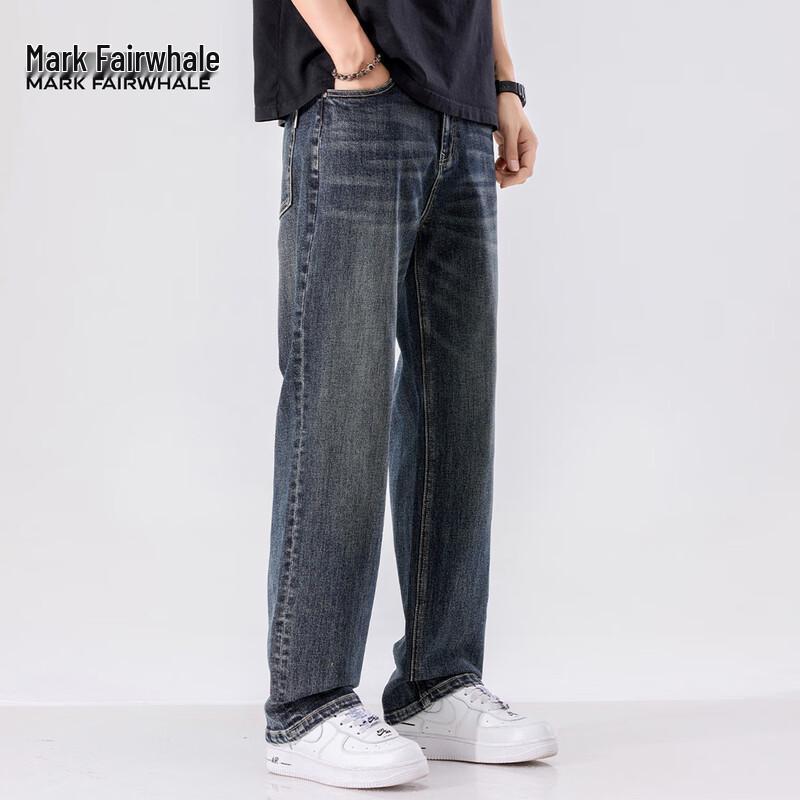 Mark Fairwhale Men's Retro Loose Fit Straight-Leg Jeans