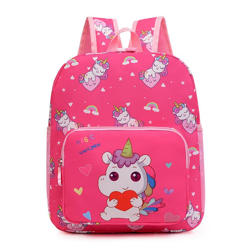Adorable Unisex Nylon Cartoon School Backpack Breathable Modern Trendy Design