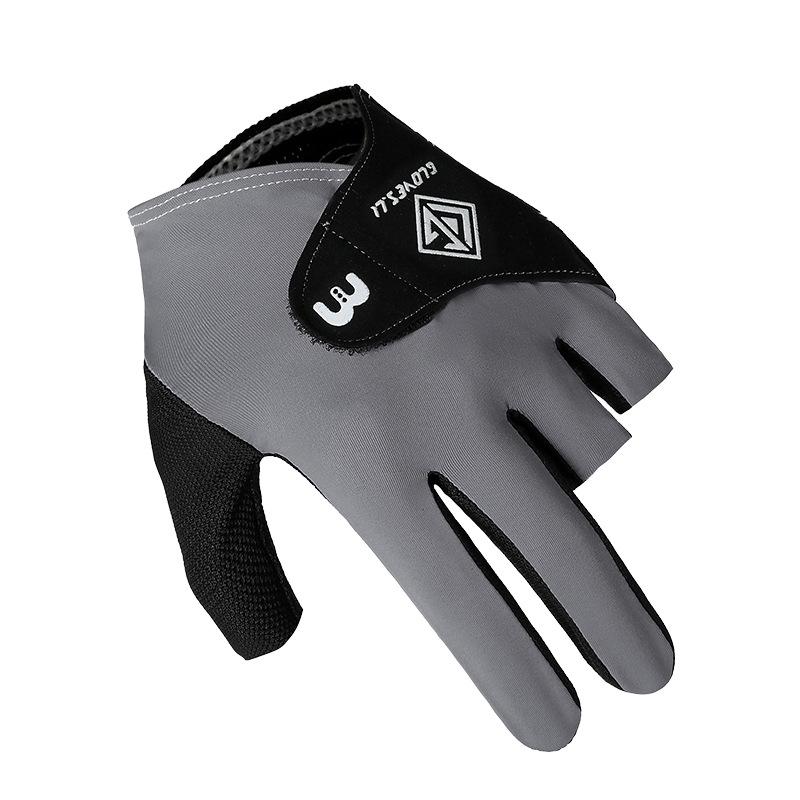 Durable Comfortable Single Anti Slip Half Finger Lightweight Snooker Sweat Wicking Fishing Gloves for Both Men and Women