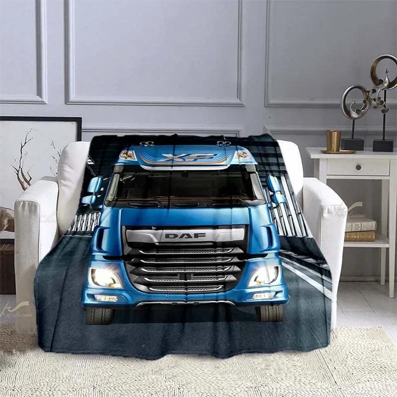 DAF Throw Blanket Truck Super Soft For Auto Parts Modern Cartoon Blanket Bedspread Throw Travel Dropship