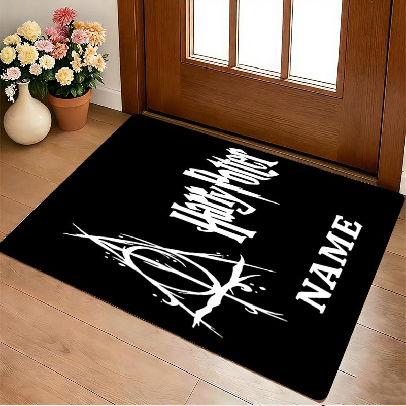 Custom Name Harry Potter Living Room Non-Slip Area Rug Soft Carpet for Bedroom Kids Playroom Sofa Office Home Decor Doormat