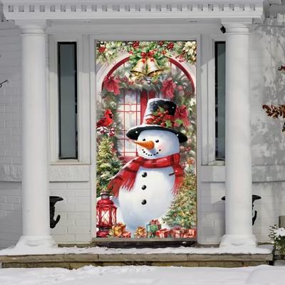 Christmas Door Curtains , Flags , Christmas Decorations , Door And Banner Decorations , Hanging Cloths , Photo Background Cloths