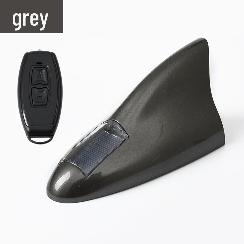 Remote-Control LED Solar Shark Fin Antenna for Car Decoration