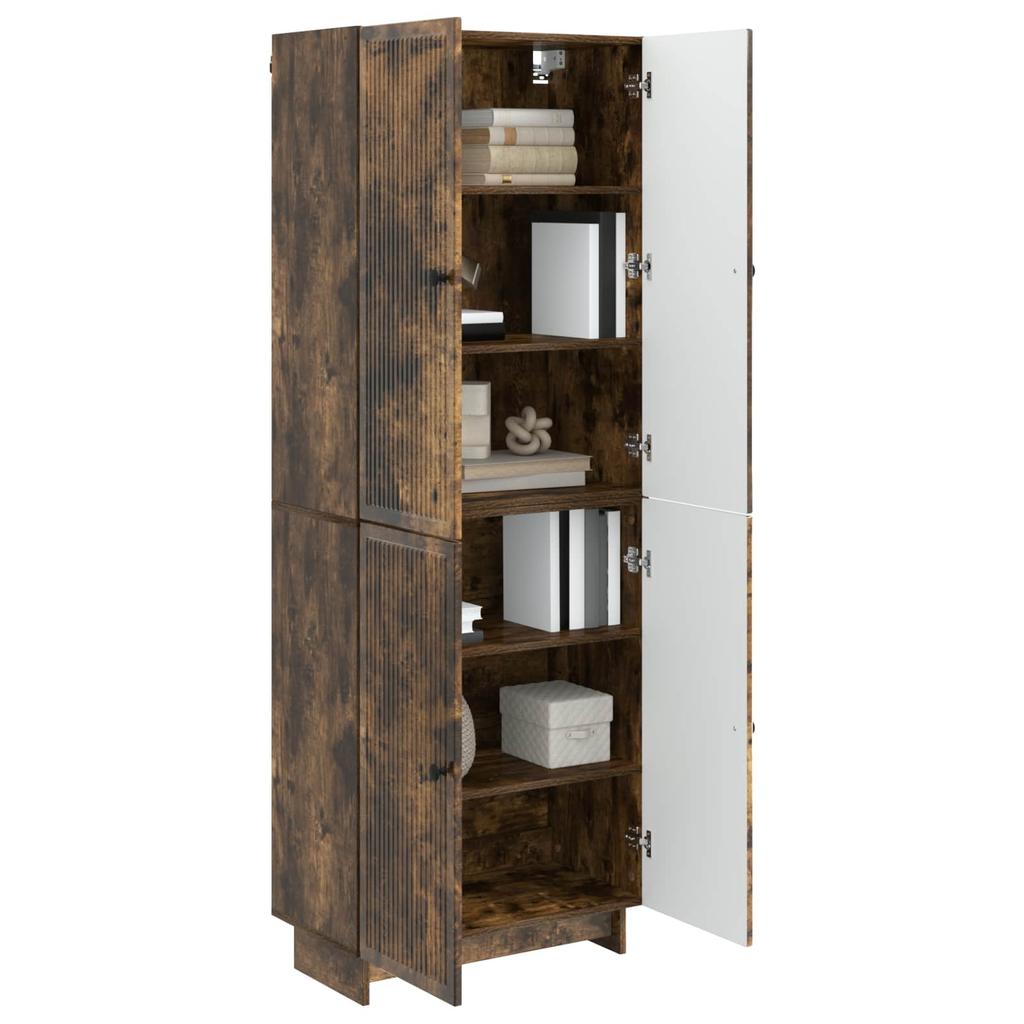 Cabinet Set 2 pcs Smoked Oak 66 x 34.5 x 90 cm