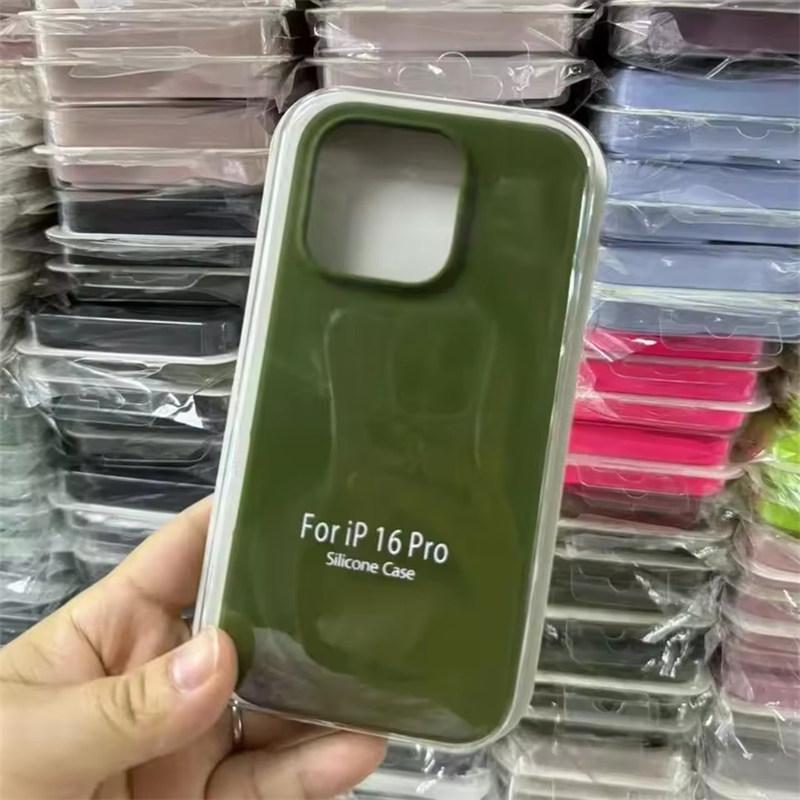 Liquid Silicone Case For Apple iPhone17 Air 15 16E 14 13 12 11 Pro Max Plus Mini XS XR 7/8 SE Phone Official Style Protective Cover