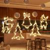 LED Christmas Decorative Lights: Snowman, Tree, Bells, Star, Window Suction Cup Holiday Set