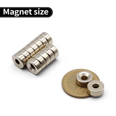 12x5-4mm Super Mocny Magnes Neodymowy N35 NdFeB Stały Magnetyczny imanes Okrągły Z Dziurkami Potężne Magnesy Magnes na Lodówkę