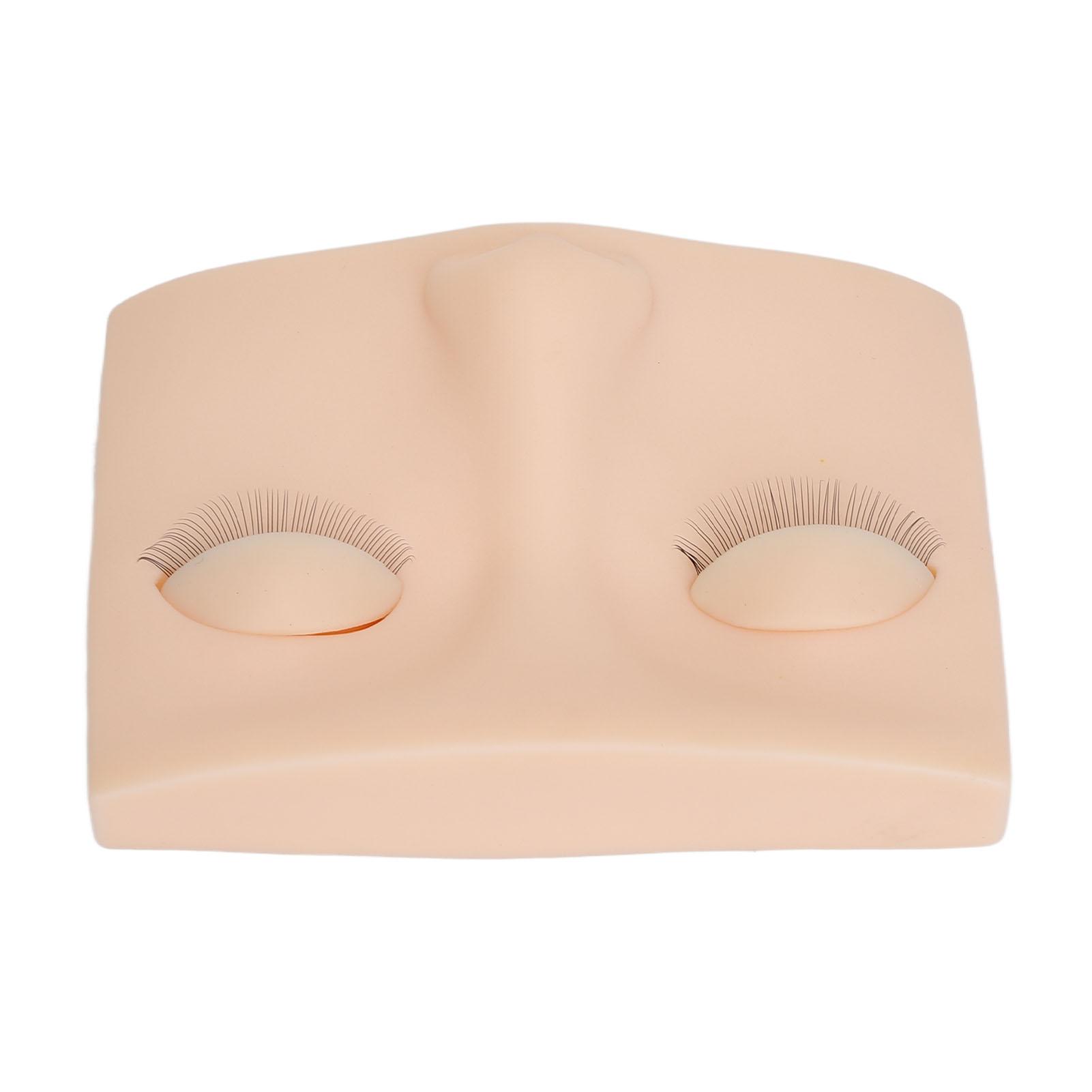 

Ресницы манекен голова практика реалистичная половина лица макияж голова обучение с 3 парами съемных розовый