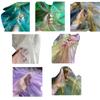 Metallic Color Organza Fabric 50x140cm Breathable Gradient Color Tulle Cloth For Wedding Dress Evening Gown Sewing Craft