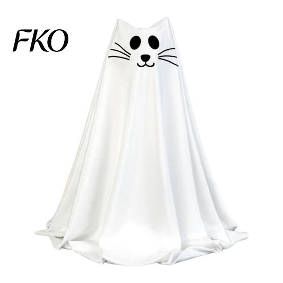 Halloween Ghost Decoration Cat Decoration, Adjustable Cute Standing White Durable Figure for Indoor Table, Fireplace, Home Decor Innovative Design A
