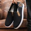 Lightweight Soft-soled Breathable Canvas Shoes New Ethnic Style One-pedal Embroidered Cloth Shoes Versatile Old Beijing Men's Cloth Shoes