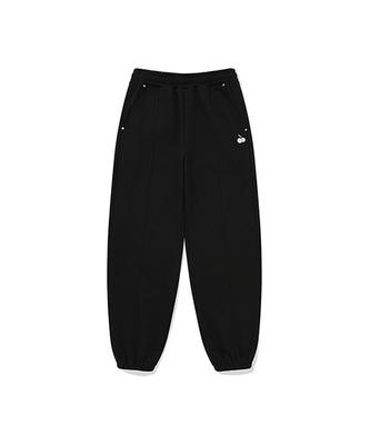 KIRSH Uni Mono Cherry Fleece-Lined Jogger Pants [Black]