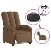Vidaxl Electric Recliner Armchair, Brown, Fabric Upholstered