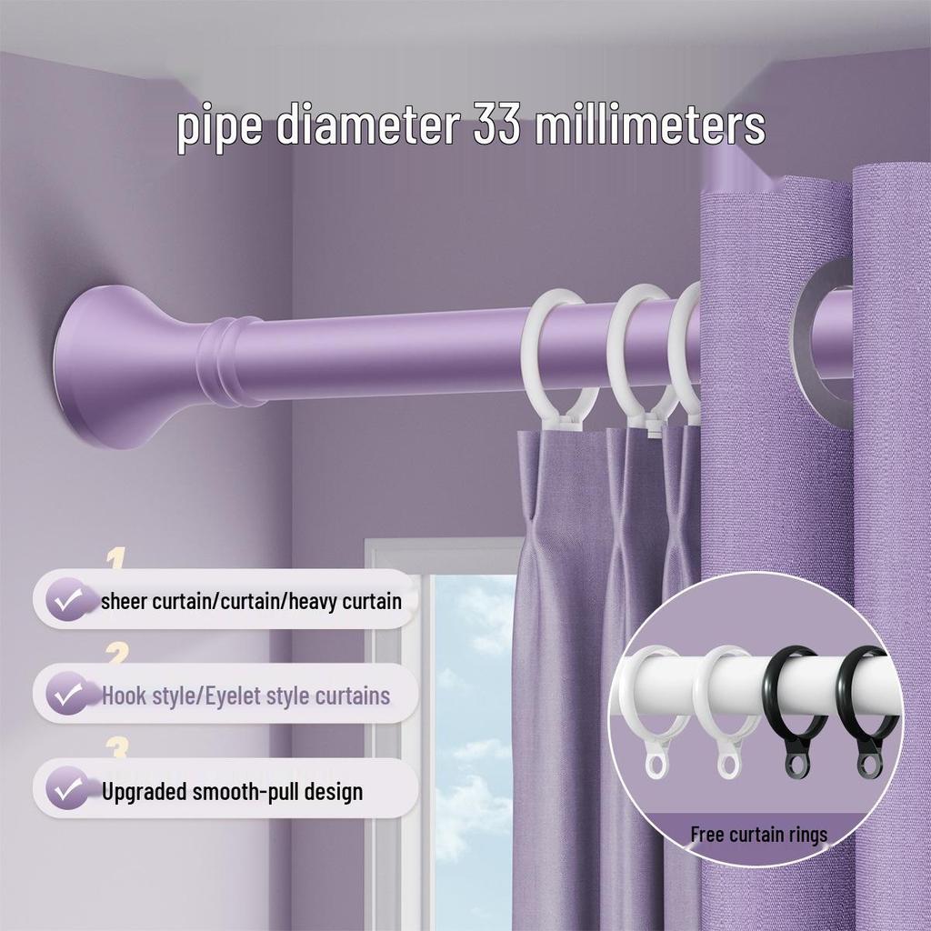 Römische Bohrfreie Teleskop-Gardinen- & Wäschetrocknungsstange mit Einzelhalterung