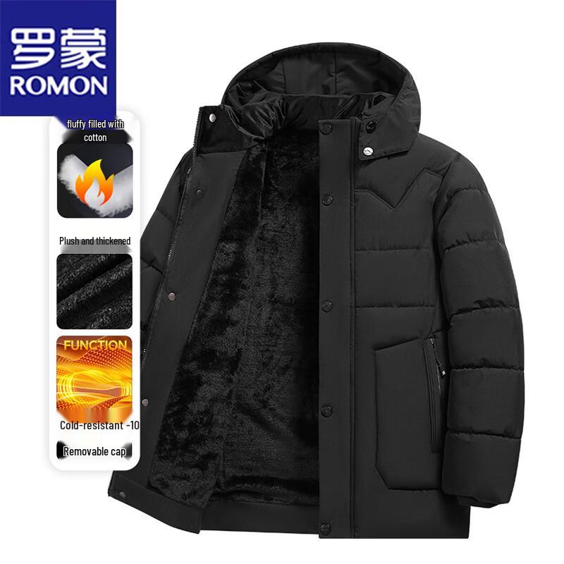 

ROMON Men s Hooded Padded Winter Jacket 2XL