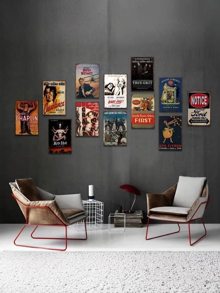 Vintage Metal Sign Office Decor 20x30 cm Tin Plate Poster