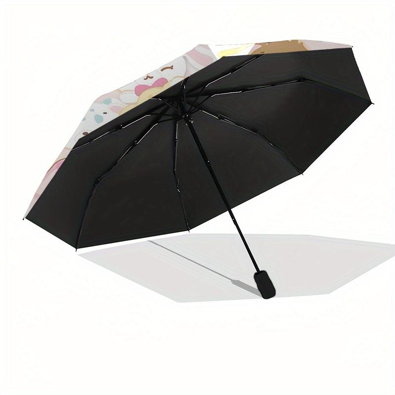 Sugarbunnies, Twins Automatic Open/Close Umbrella-Cute Umbrella with Cute Design, Portable 3-Fold Compact Umbrella for Men & Women, Hallowee