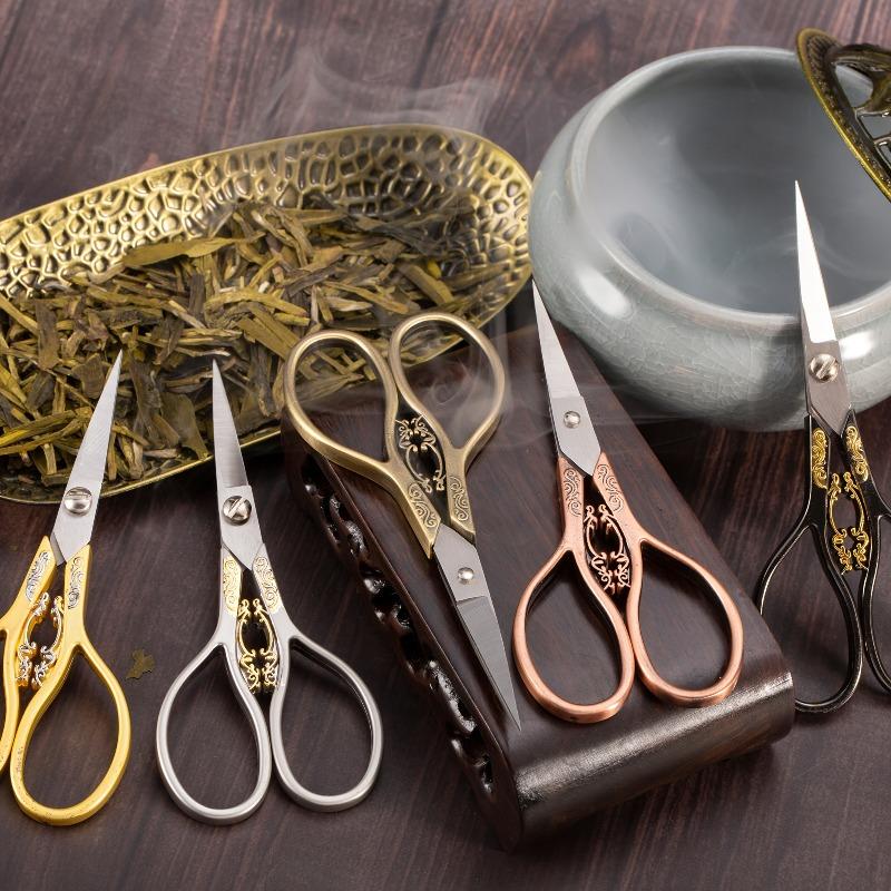1PC Vintage-Inspired 4.3" Stainless Steel Scissors - Sharp Embroidery for Crafts Art Projects & Diy Fabric Cutting Scissors