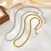 Stainless Steel Plated 18K Gold All-Light Mesh Necklace 3Mm8Mm Wide, Jewelry Nc-2363