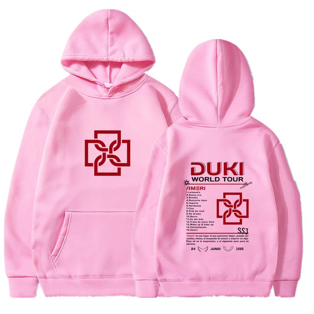 Rapper Duki Ameri World Tour 2025 Merch Hoodie Men Women Clothes Hip Hop Sweatshirts Autumn Winter Fleece Long Sleeve Streetwear