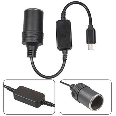 Câble Convertisseur de Prise Type-C Véhicule Remplacement 12W