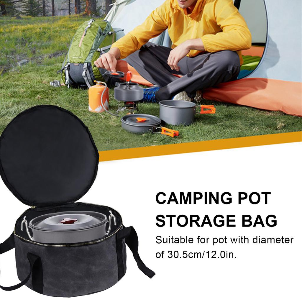 Dutch Pot Storage Bag Portable Waterproof Wr Resistant Cast Iron Pot Storage Bag for Outdoor Camping