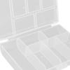 6 Grids Clear Organizer Box Sealing Cover Jewelry Storage Container Box for DIY Crafts Beads