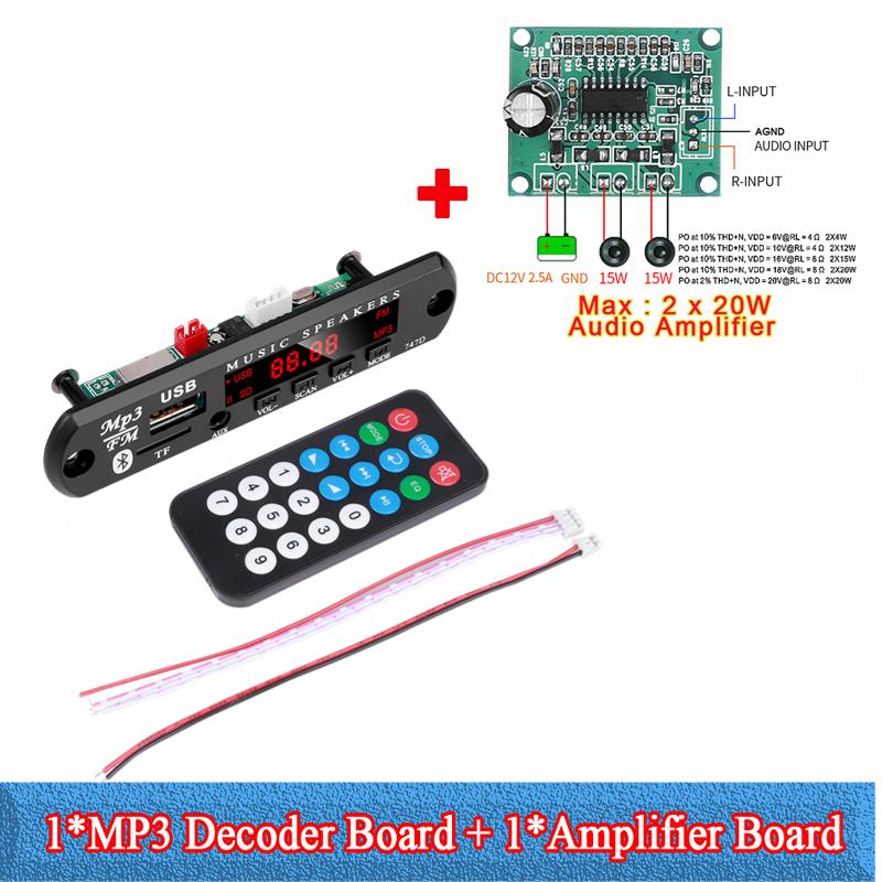 

Bluetooth приемник адаптер MP3-плеер декодер плата FM-радио TF USB 3,5 мм AUX модуль аудио