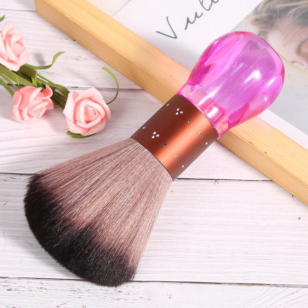 Portable Soft Fiber Hair Dust Cleaning Sweeping Brush Neck Face Hair Remover BrushPink