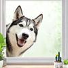 Husky Static Cling Glass Sticker No Glue for Kitchen Bathroom Balcony Door Window Decor