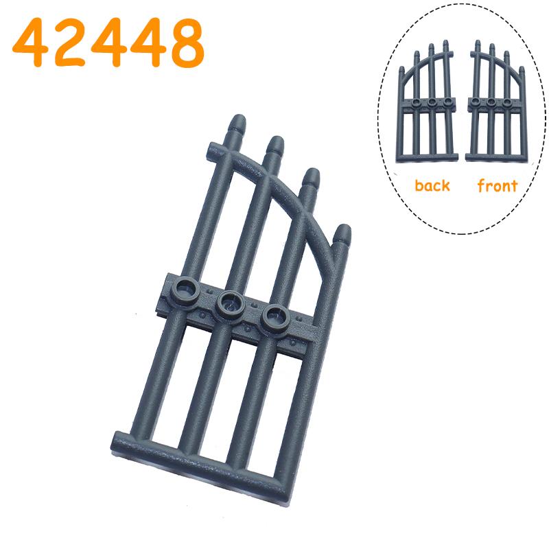 Non-Toxic Railing Stair Barrier Ladder Guard Bar Castle Garden Farm Military Building Block Moc Part Fence City Accessories Assemble Brick