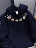 Youth Velvet Cartoon Hooded Sweatshirt - Casual Autumn/Winter Trend for Couples