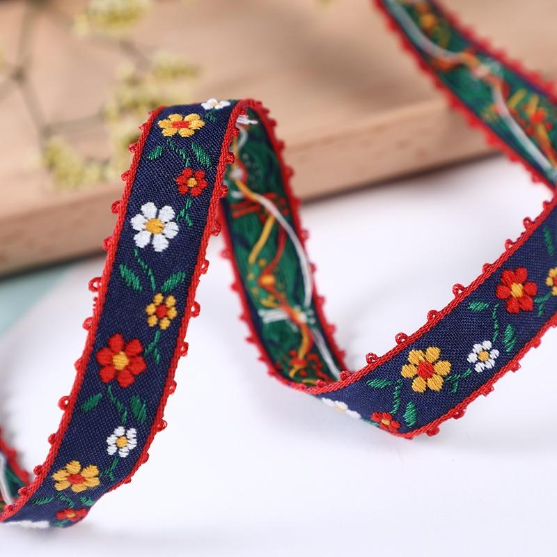 1 Yards Ethnic Jacquard Ribbon Nylon Webbing for Bag Strap Belt Tape DIY Textile Clothing Decor Sewing Accessories