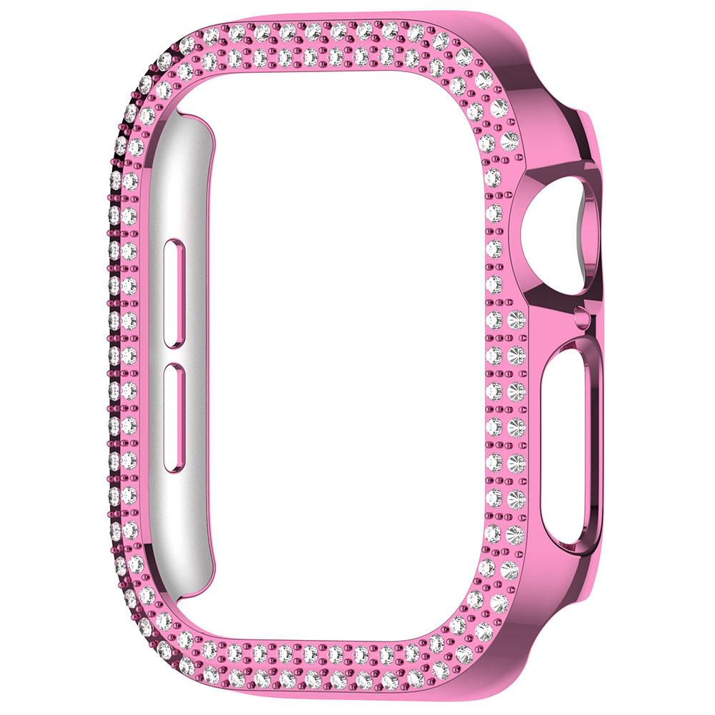 

Алмазний Чохол Для Apple watch Серії 10 9 8 7 6 5 SE Ultra 40мм 42мм 46мм 44мм 45мм 49 41мм Захисний PC Бампер захисна Кришка 49mm Ultra 1 2 троянди рожеві кольору