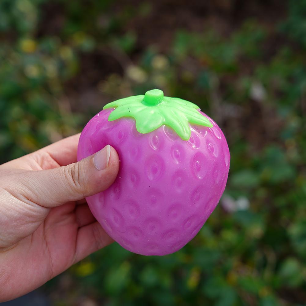 Magic Color Change Strawberry Mango Squeesh Toy Slow Rebound Fruit Stress Relief Ball Kawaii Anti-Stress Sensory Fidget Toy