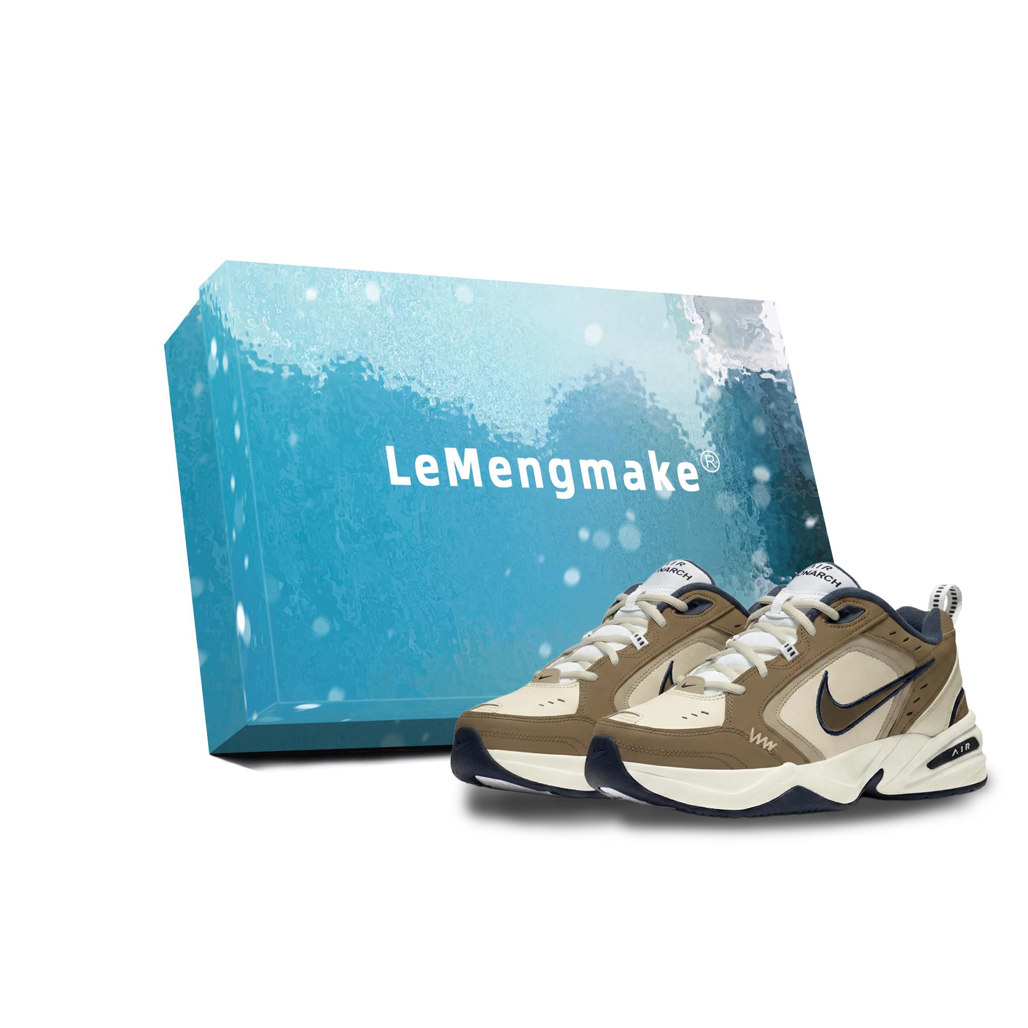 

Nike Air Monarch 4 Lemon Joy Low top Chunky Sneakers Men s Brown 415445-102(Team399-S-BOX) 43