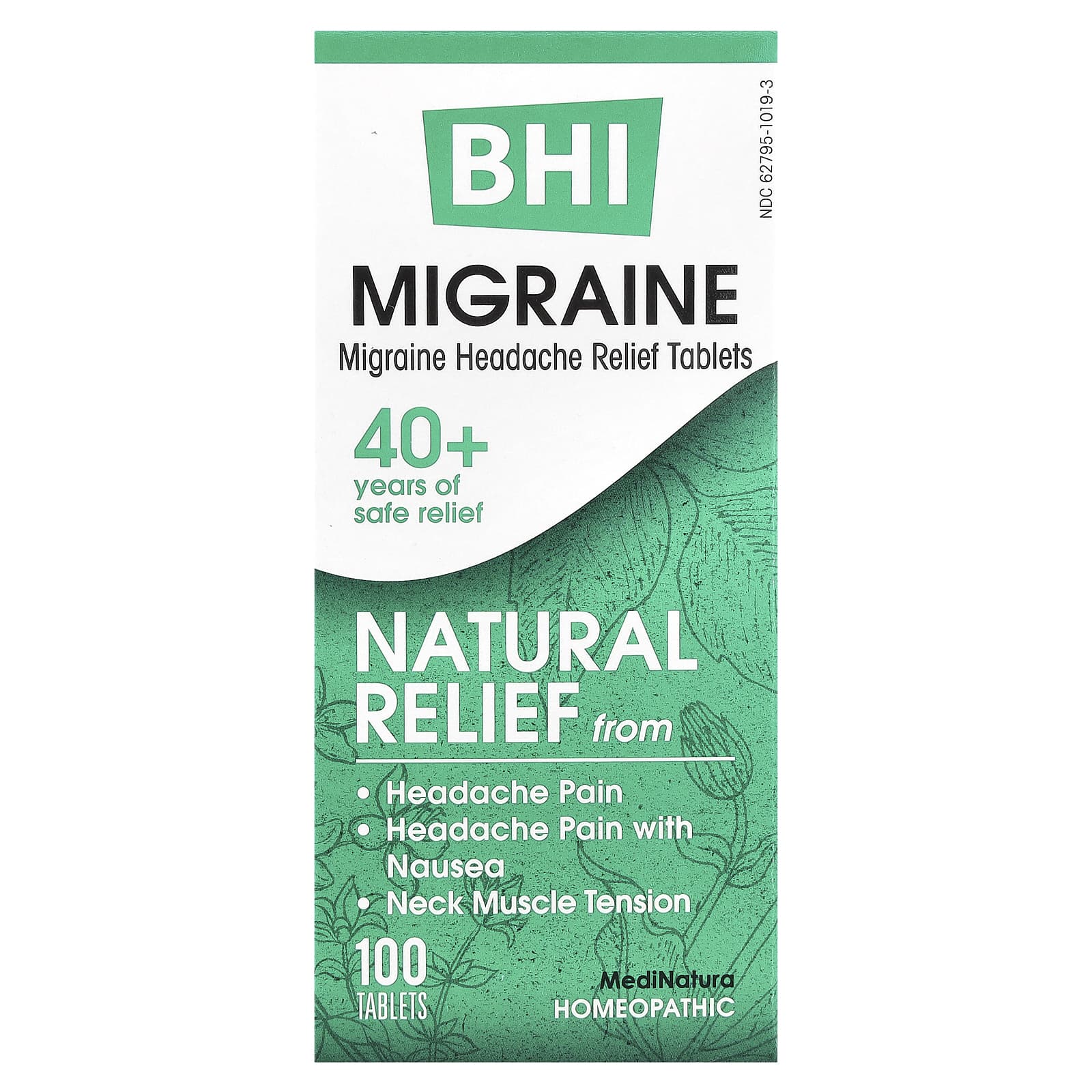 

Bhi, Migraine Relief, 100 Tablets